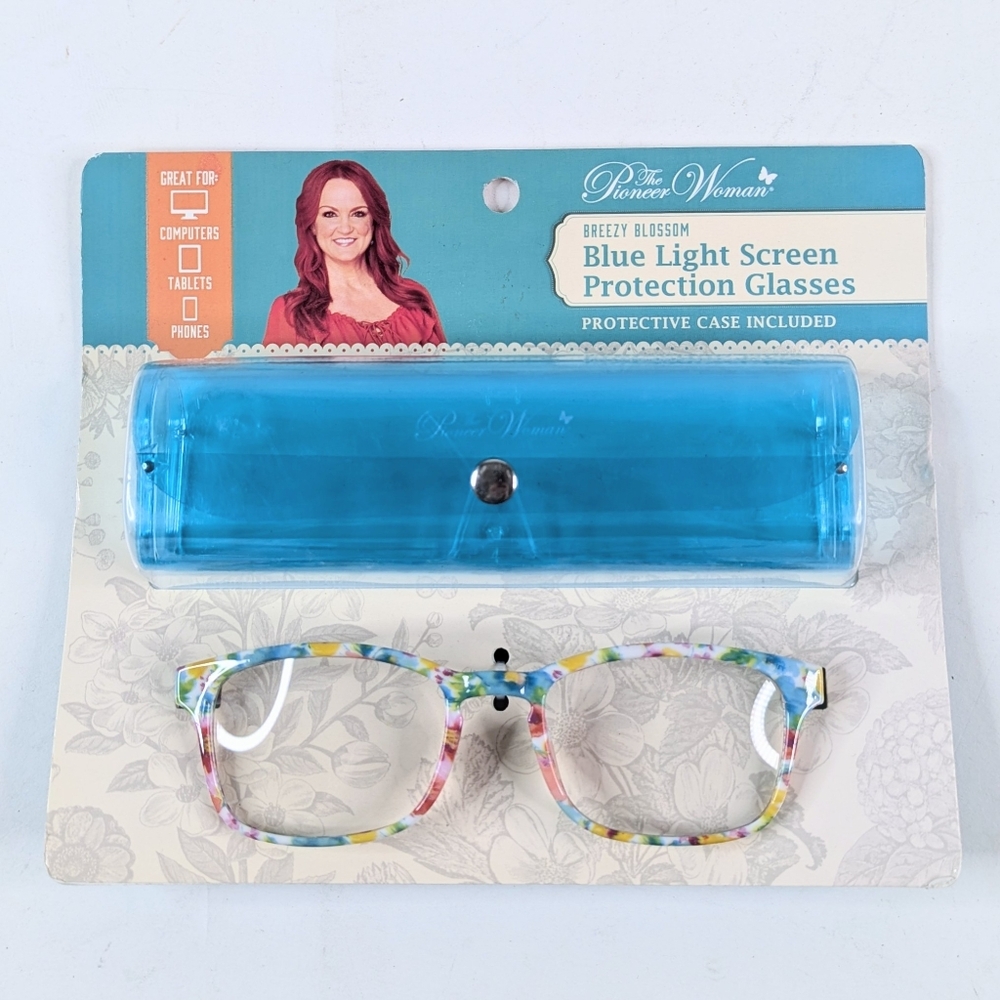 The Pioneer Woman Blue Light Screen Protection Glasses with Protective Case